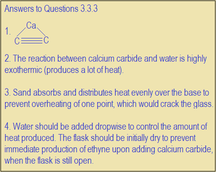 Laboratory preparation of ethyne, alkynes,organic chemistry, high school chemistry